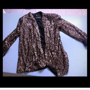 NWOT Sam Edelman gold sequin blazer in medium - holidays and New Years!